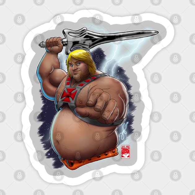 Chunk-He-Man Sticker by JayGeeArt